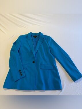 Halogen Bright Blue Single-Button Blazer